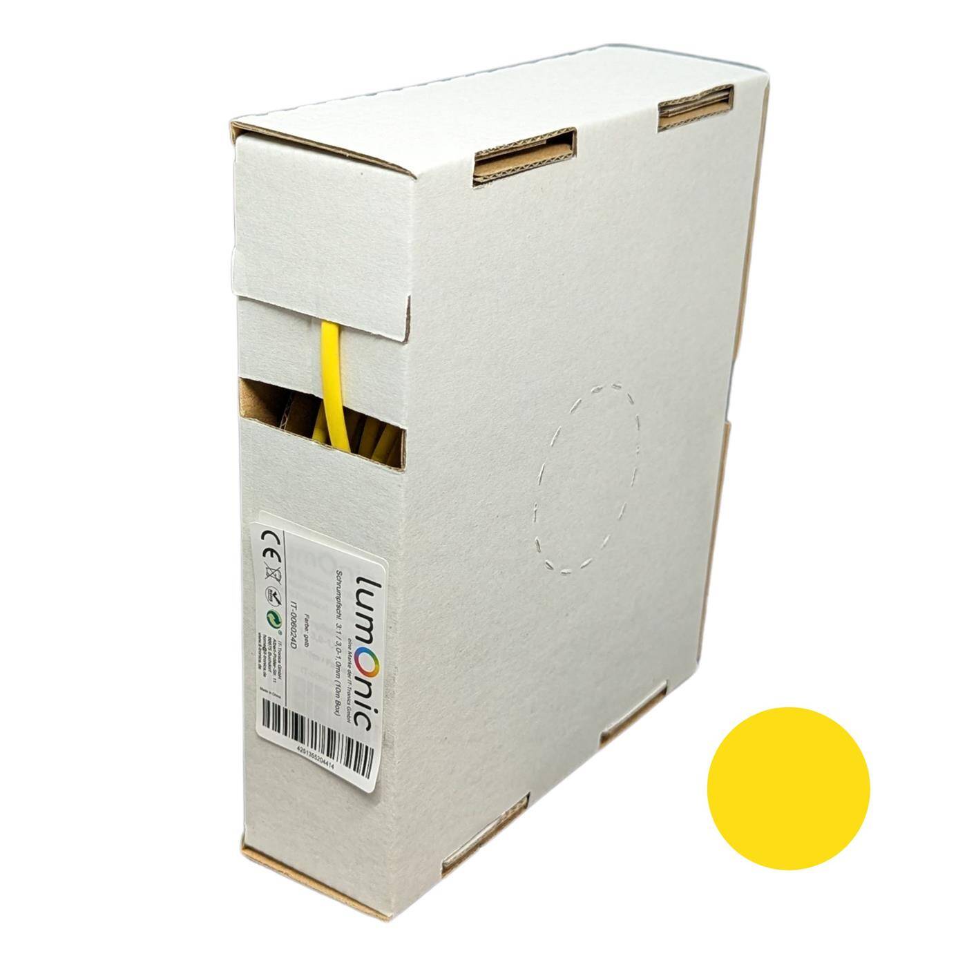 10m Heat shrink tubing Box 3:1 3 -> 1mm Yellow Flexible