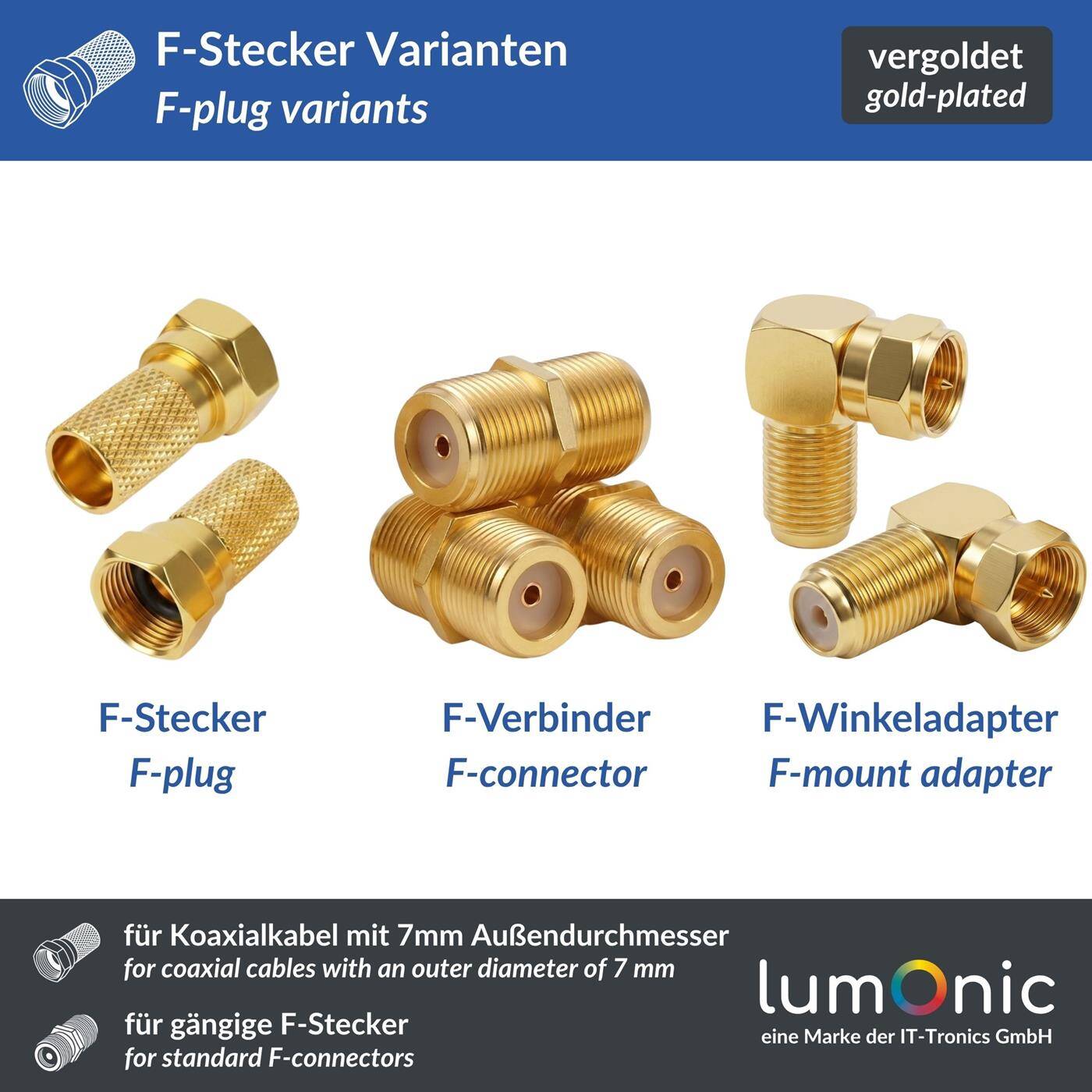 +++ Amazon Parent - E+A+S Parent: F-Stecker schraubbar +++