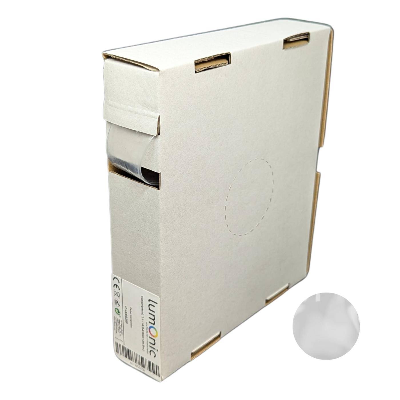 3m Schrumpfschlauch Box 3:1 18 -> 6mm Transparent Flexibel