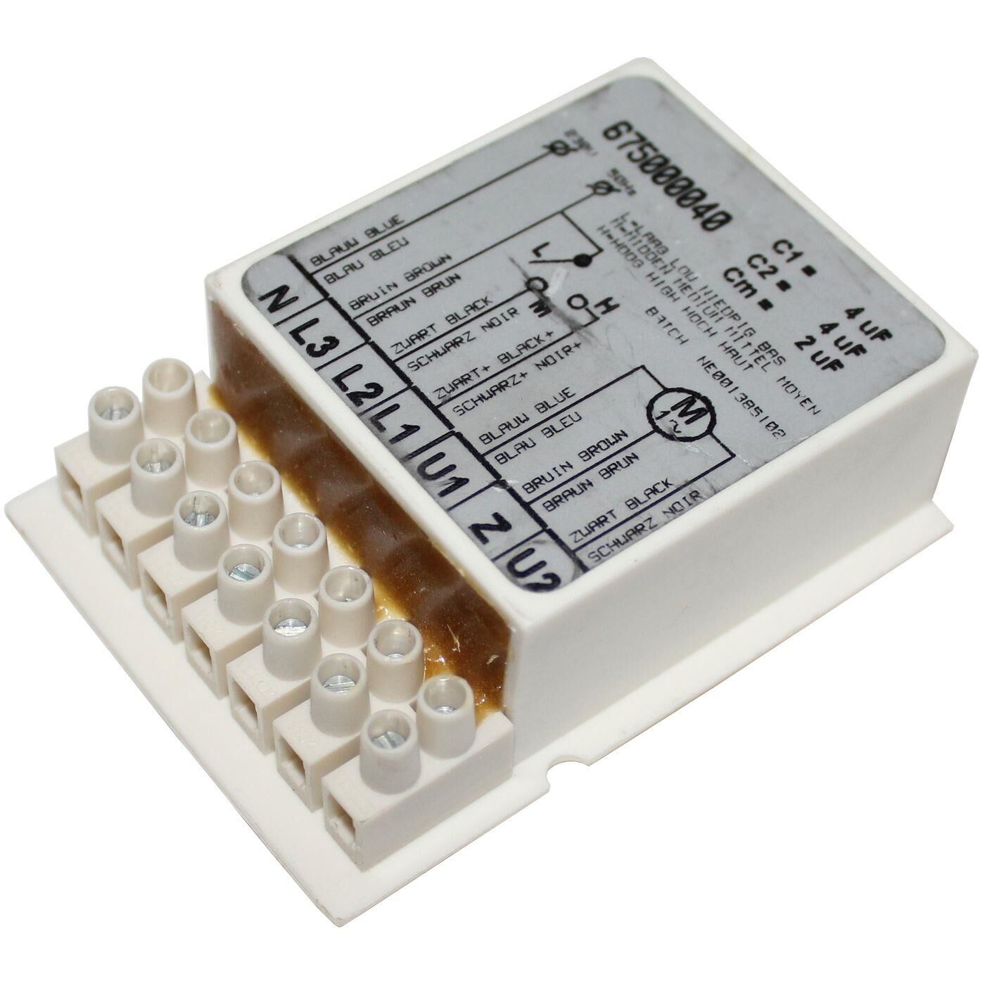 Kondensator Modul C1= 4µF, C2= 4µF, Cm = 2µF 250V DNA 675000040