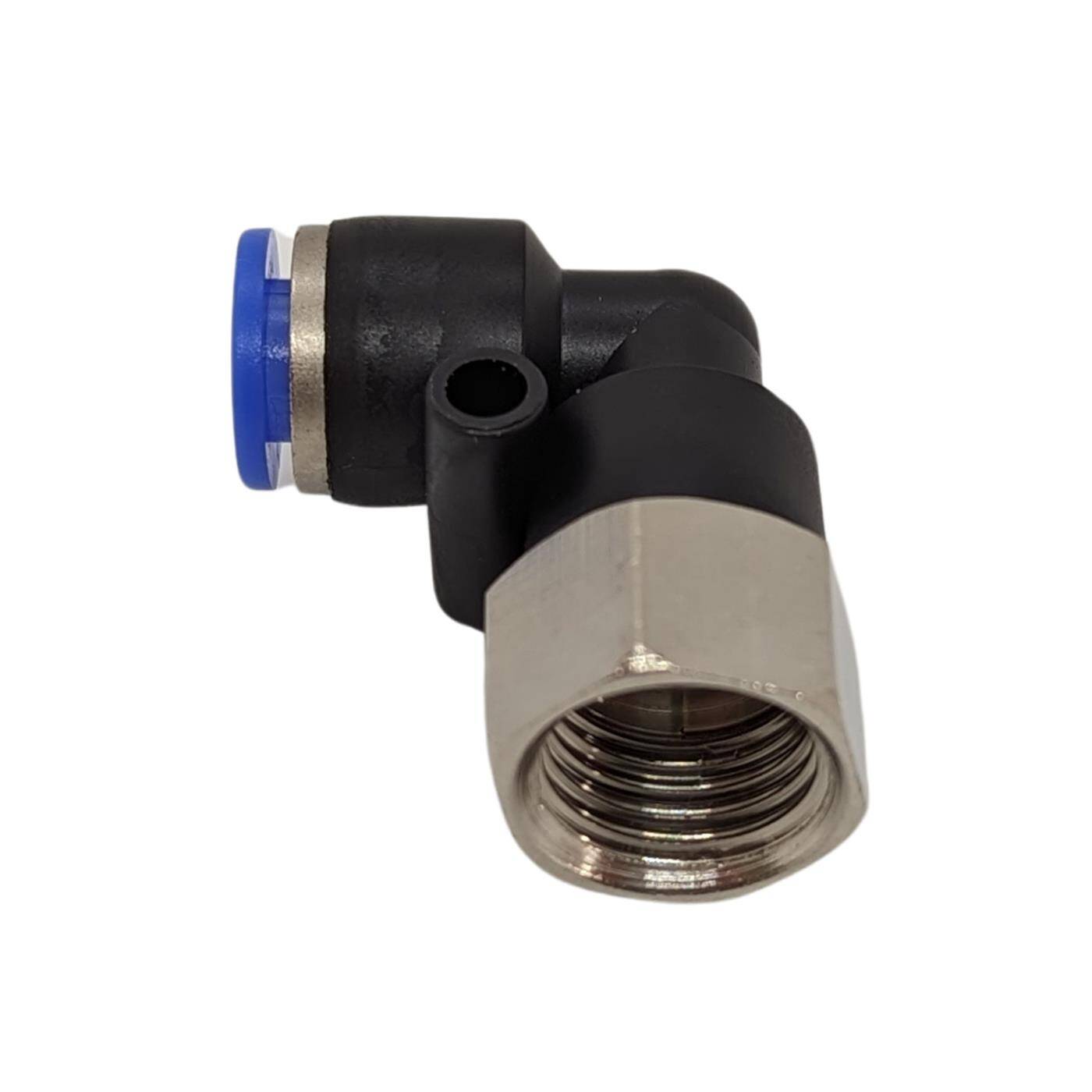 PU hose 90° plug connector fitting with female thread 6mm*1/4inch Angle connector L-connector Pneumatic plug connector Fitting Compressed air