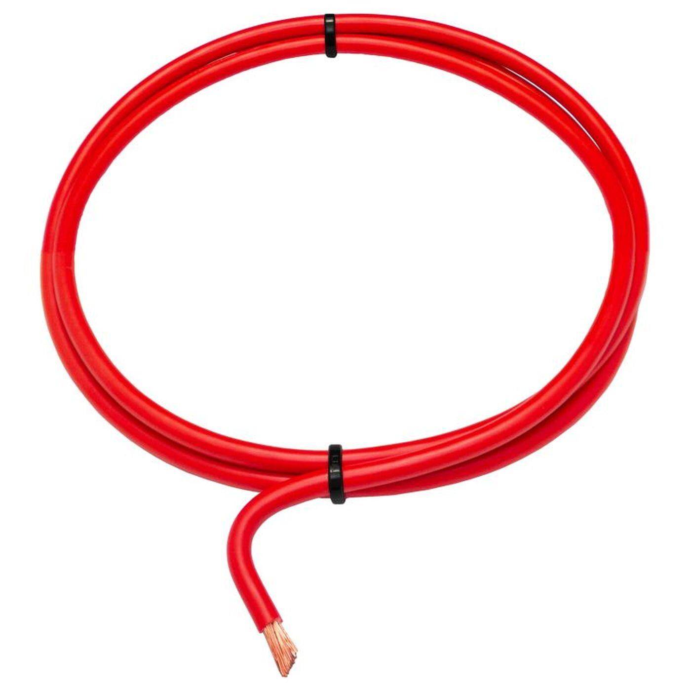 1m FLY Fahrzeugleitung Rot 4mm² rund Kabel Litze KFZ Stromkabel