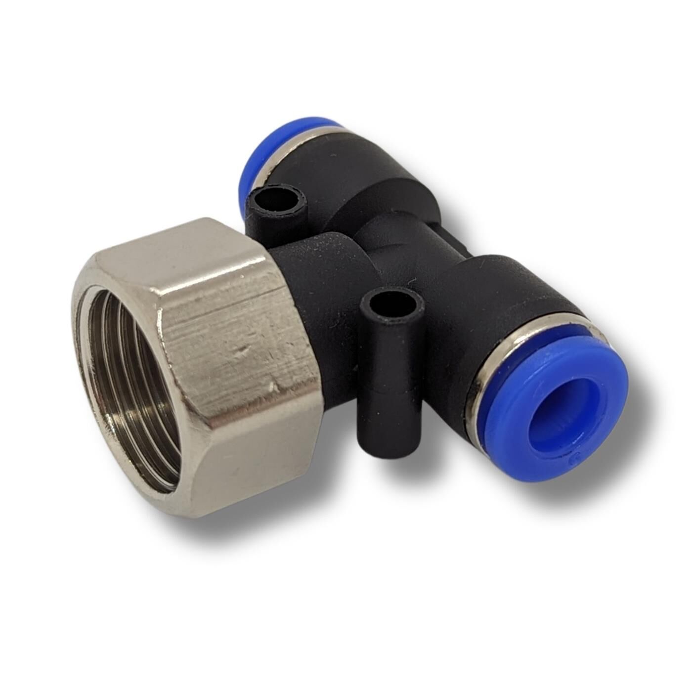 PU Schlauch T-Steckverbinder Fitting mit Innengewinde 6mm*3/8Zoll T-Stück Push-in pneumatischer Steckverbinder T-Verteiler Druckluft & Automatisierung