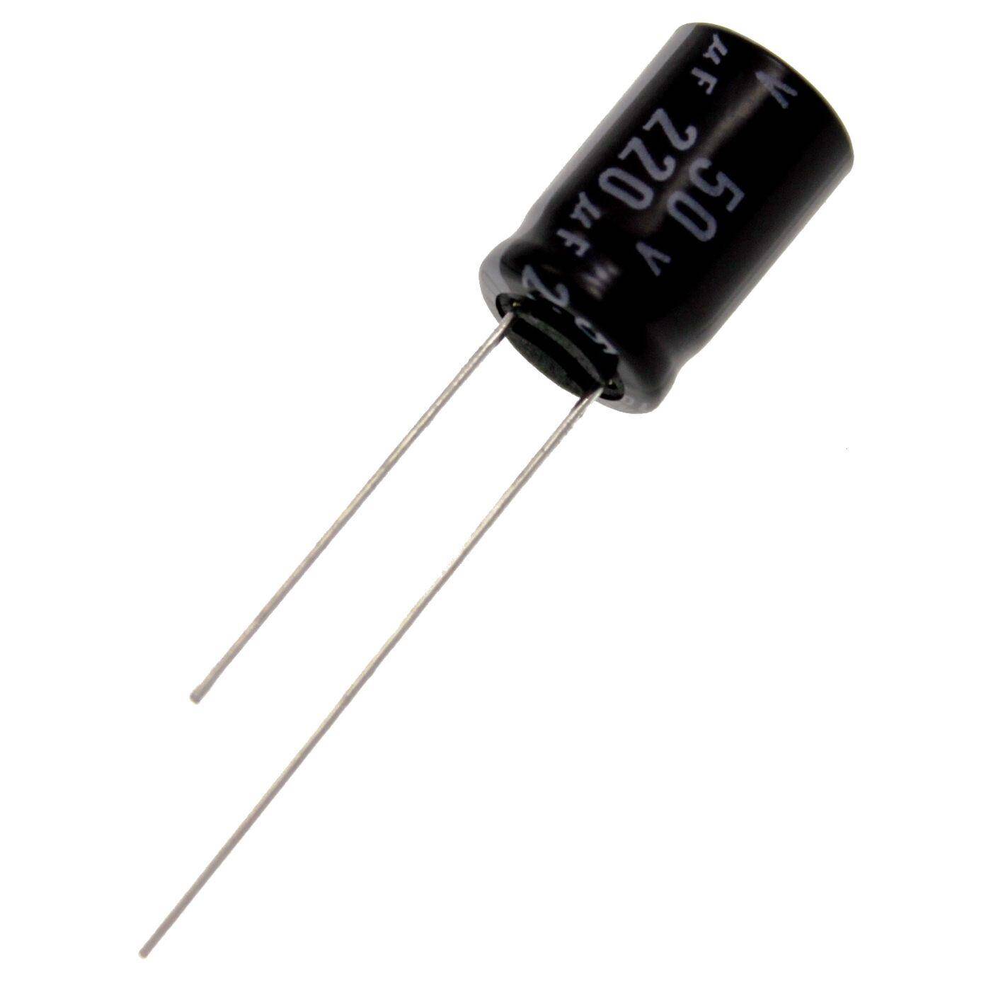 Electrolytic capacitor Radial 220µF 50V 105°C EKE00DD322M d10x16mm 220uF