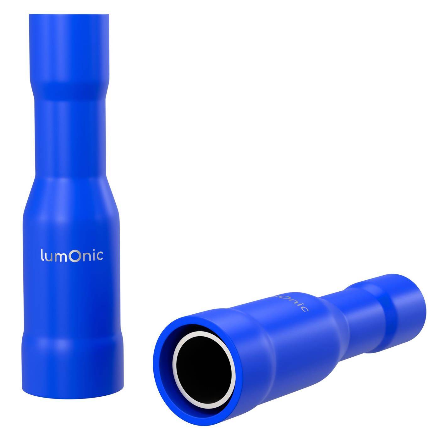 25x Rundsteckhülse teilisoliert 1,5-2,5mm² Stiftdurchmesser 4mm Blau für Rundstecker Messing verzinnt