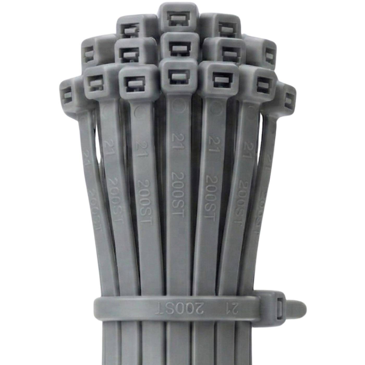 Lumonic 100x Kabelbinder 430 x 9mm I Silberne Kabelbinder in Industriequalität I Kabelbinder UV beständig, Kabelbinder wetterfest, Kabelbinder silber