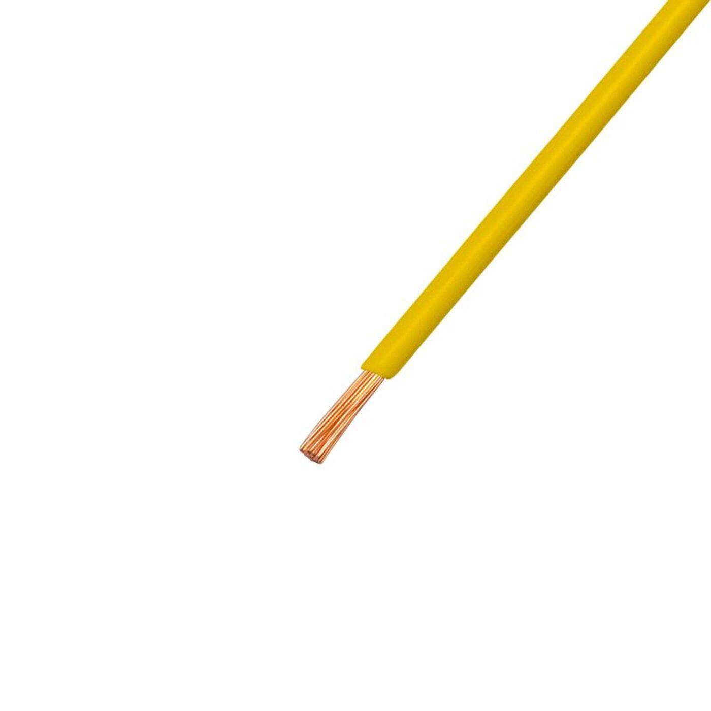 1m FLRY Fahrzeugleitung Gelb 1,5mm² rund Kabel Litze KFZ Stromkabel