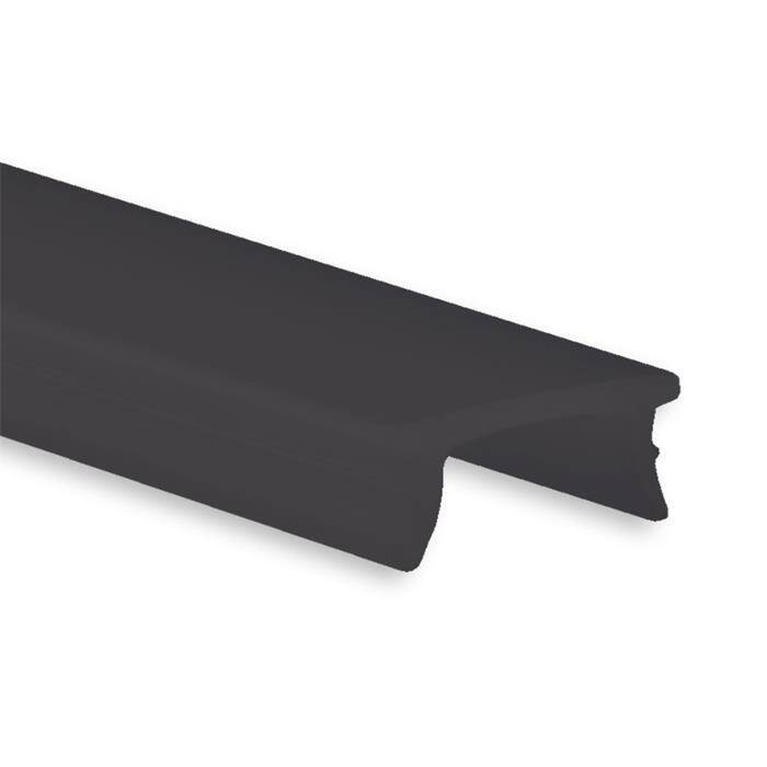 2m Abdeckung C34 für Profil PO16 10x4,3mm Kunststoff Schwarz Matt