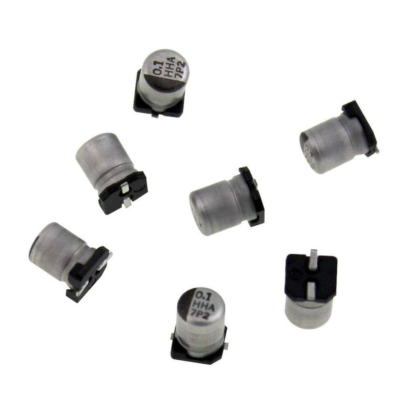 SMD Elko Kondensator 0,1µF 50V | Elektrolytkondensator bis zu einer Temperatur von 105°C | 4x5,4mm | 0,1uF EEVHA1HR10R Panasonic