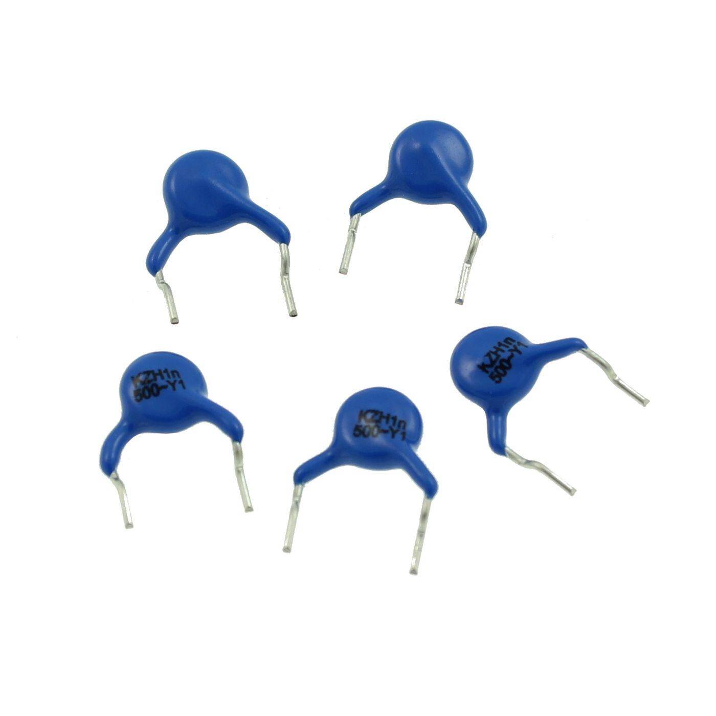 Ceramic Capacitor 1nF 500V DC Keko KZH2k 1nF M2E3 500 Y d7,5x4mm 1000pF
