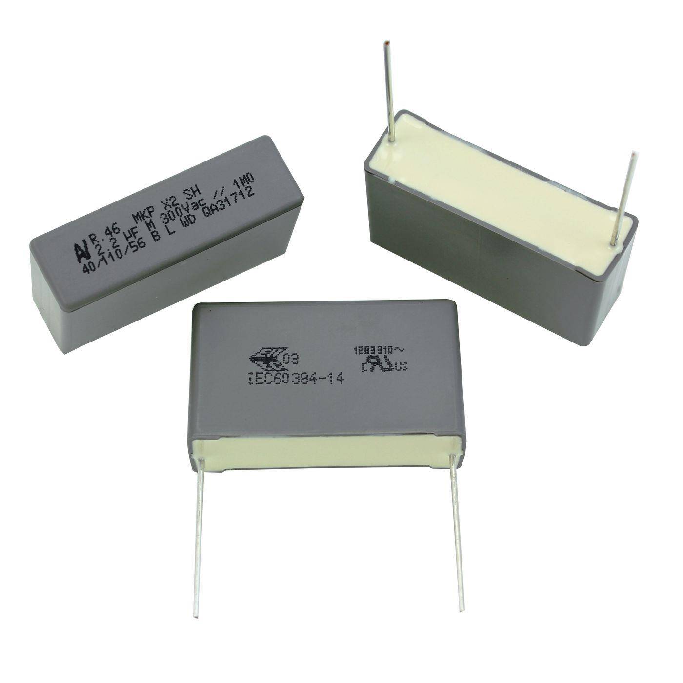 Arcotronics MKP Interference suppression capacitor | 2,2µF 300V AC I 2-Pin Connection I 2-Pin I 2,2uF, 2200nF I Capacitor against flickering | for household appliances, power tools, building technology, industrial applications, LED
