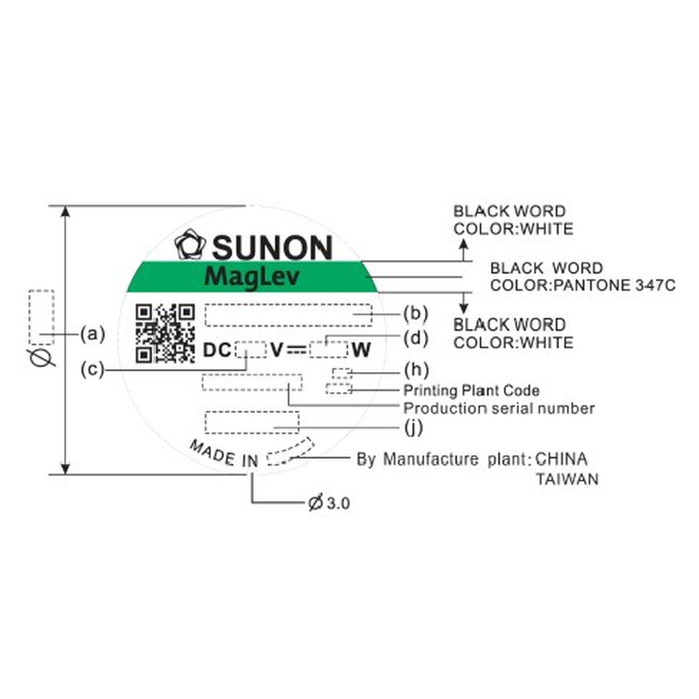 Fan 24V DC 1,92W 92x92x25mm 87,5m³/h 3000U/Min 87,5m³/h Sunon MF92252V11000UA99