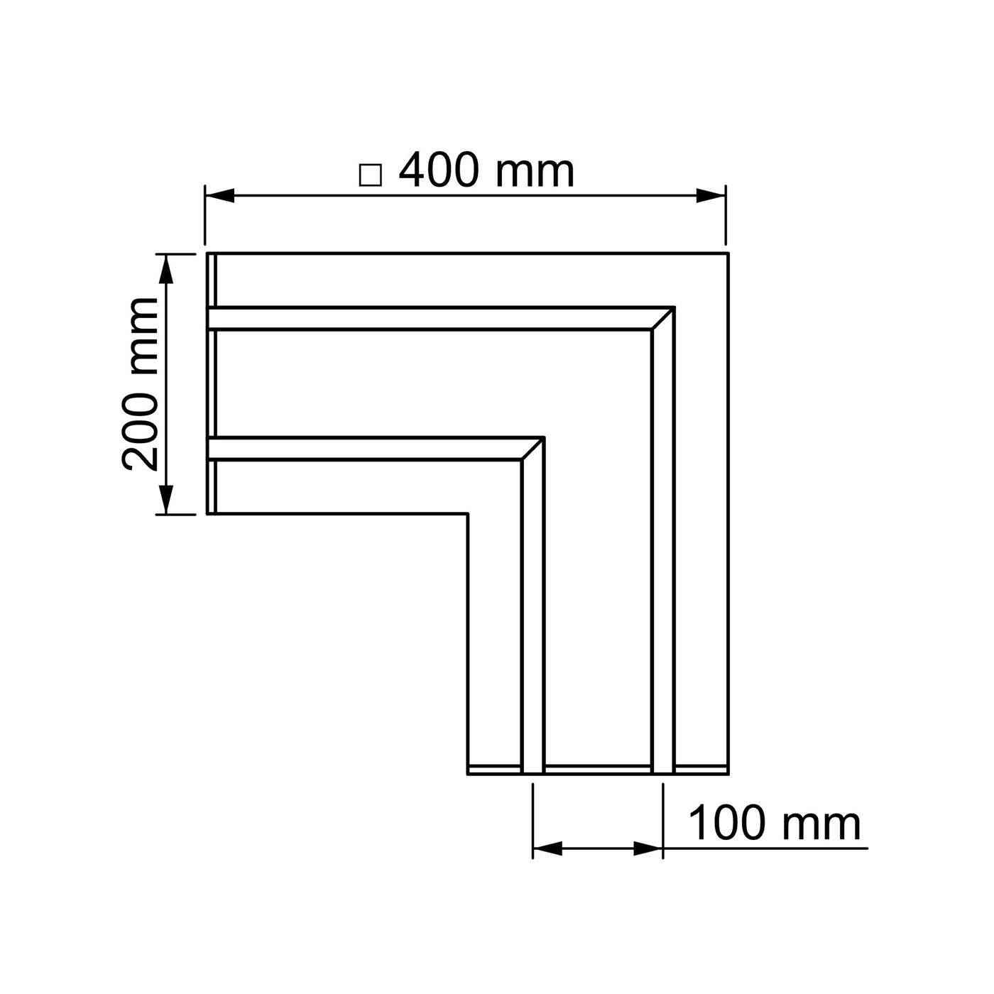 LED Trockenbau Paneel L-Form 2-läufig für 12mm Streifen