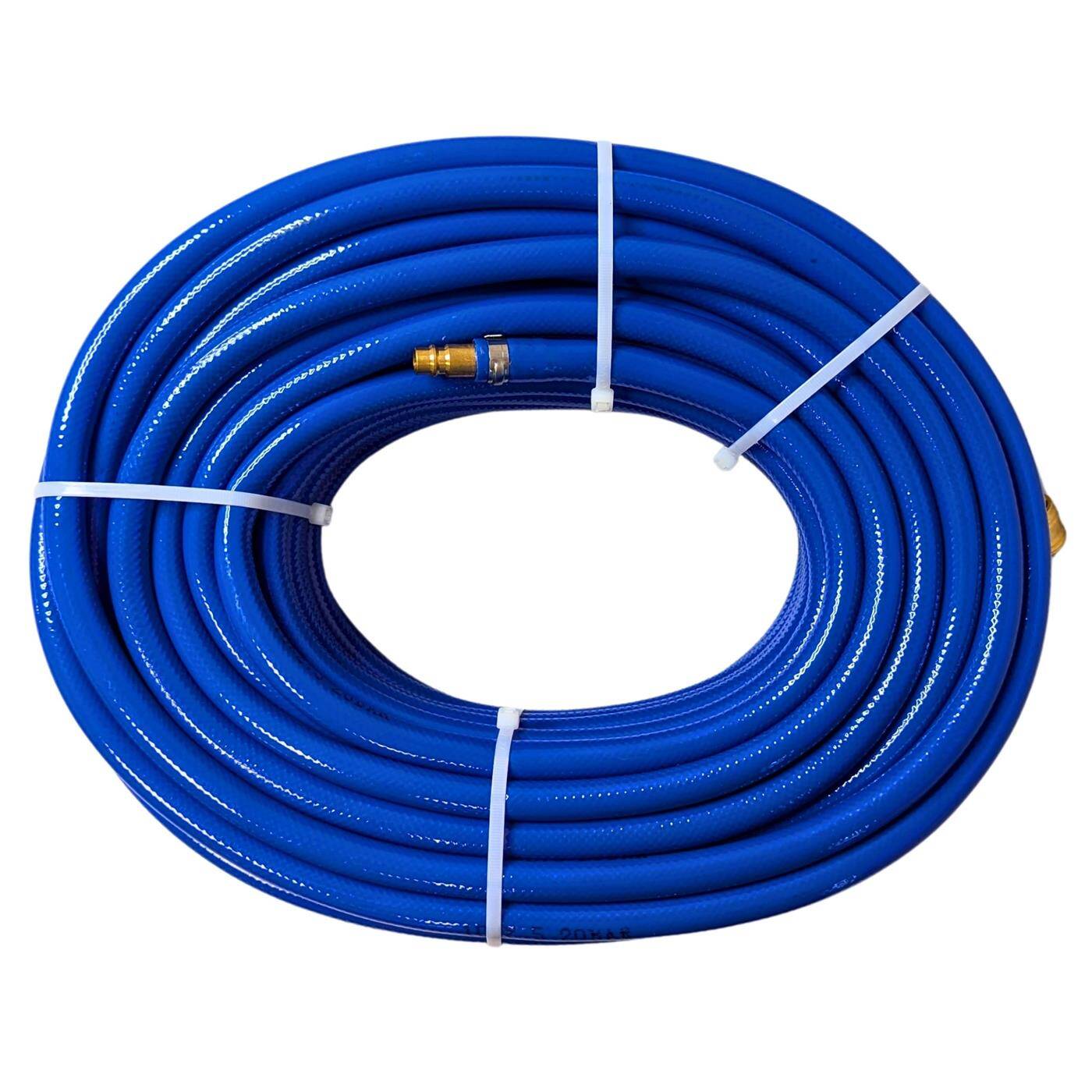 30m Druckluftschlauch mit Schnellkupplung 9mm PVC Druckluftverlängerung Dose & Stecker fertig konfektioniert flexibel, abriebfest und gewebeverstärkt