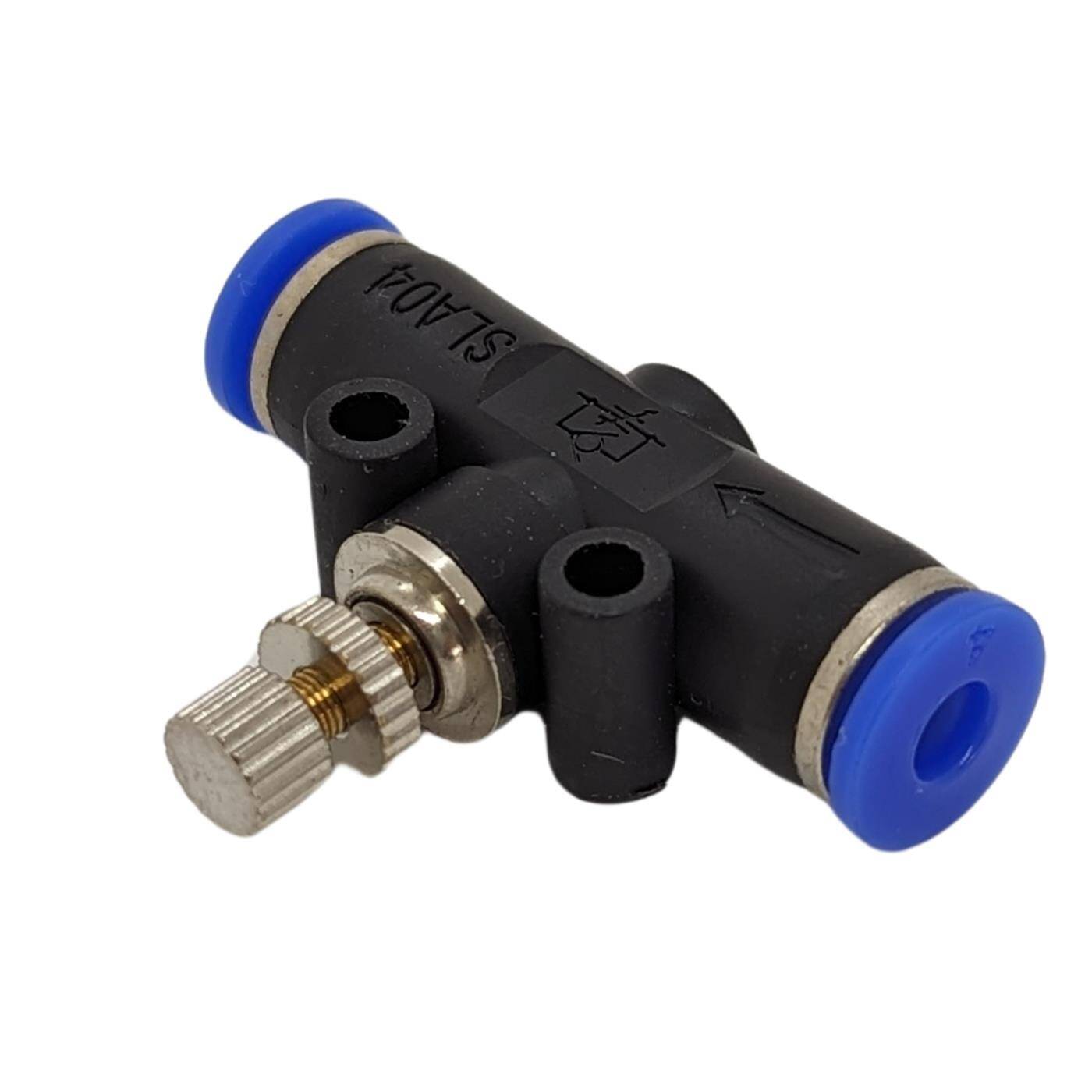 PU Schlauch Drossel-Rückschlagventil mit Steckverbinder 4mm pneumatisches Drosselrückschlagventil Drosselventil Druckluft & Automatisierung