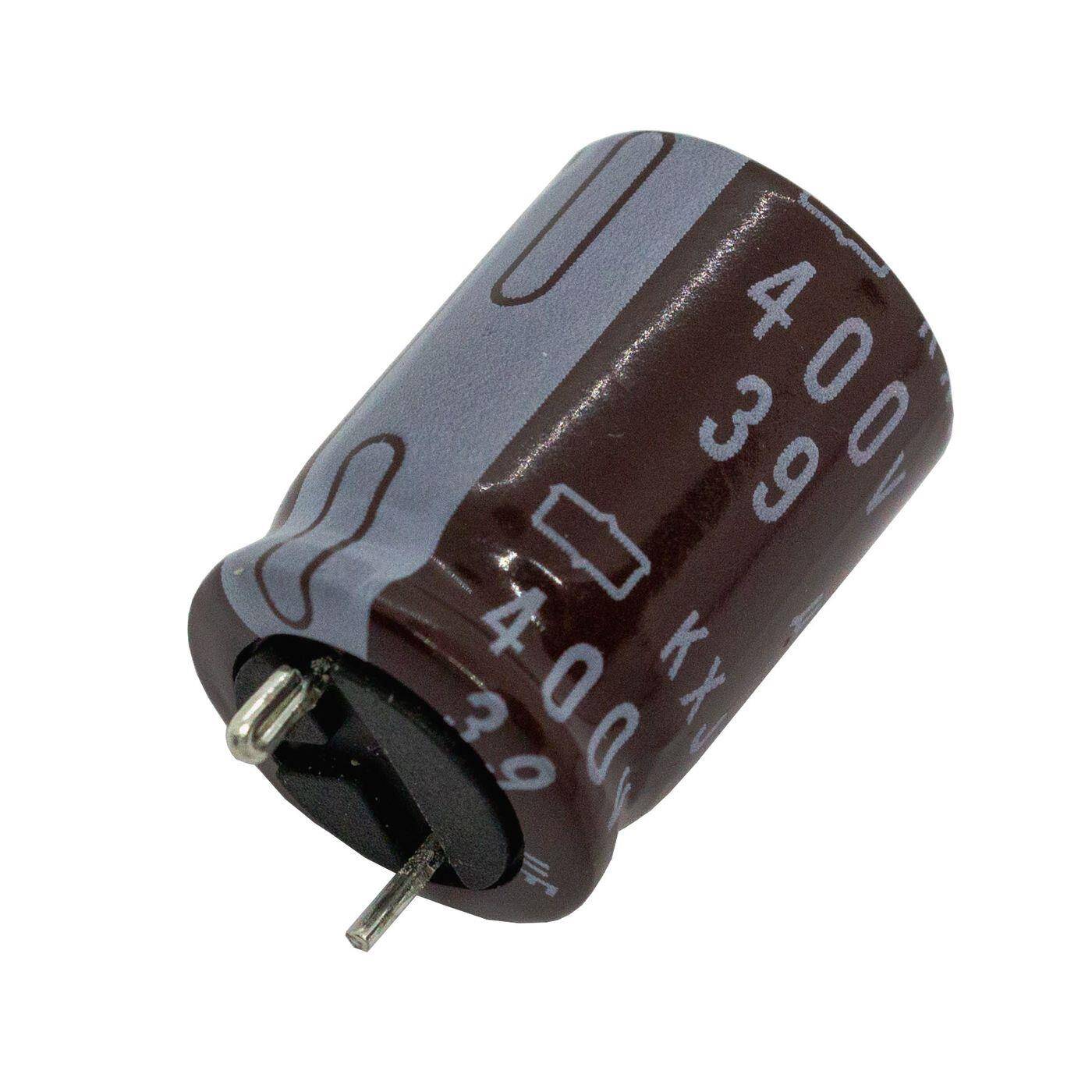 Elko Kondensator Radial 39µF 400V | Elektrolytkondensator bis zu einer Temperatur von 105°C | 14x20mm | 39uF EKXJ401EIJ390MU20S UCC