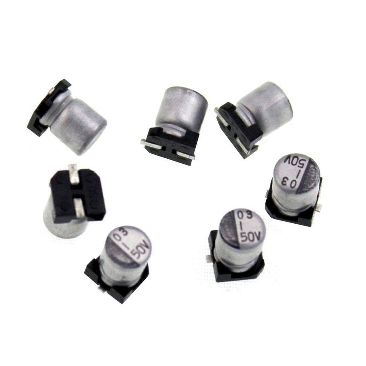 SMD Elko Kondensator 1µF 50V | Elektrolytkondensator bis zu einer Temperatur von 105°C | 4x5,4mm | 1uF 7RTSC1HRB105MVR04005 Samwha