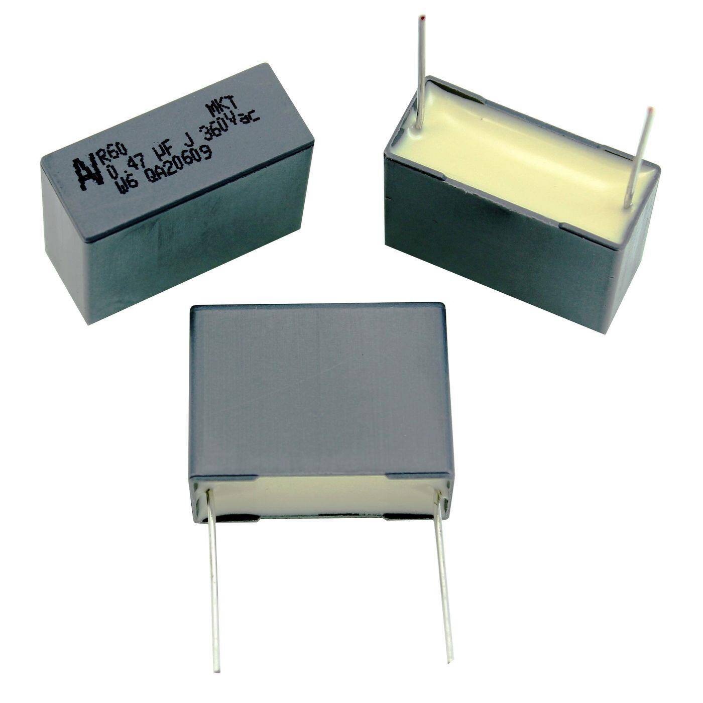Arcotronics MKT Folien Kondensator | 0,47µF 360V AC I 2-Pin Anschluss I 2-Pin I 0,47uF, 470nF I Kondensator gegen Flackern | für Haushaltsgeräte, Elektrowerkzeuge, Gebäudetechnik, Industrieanwendungen, LED