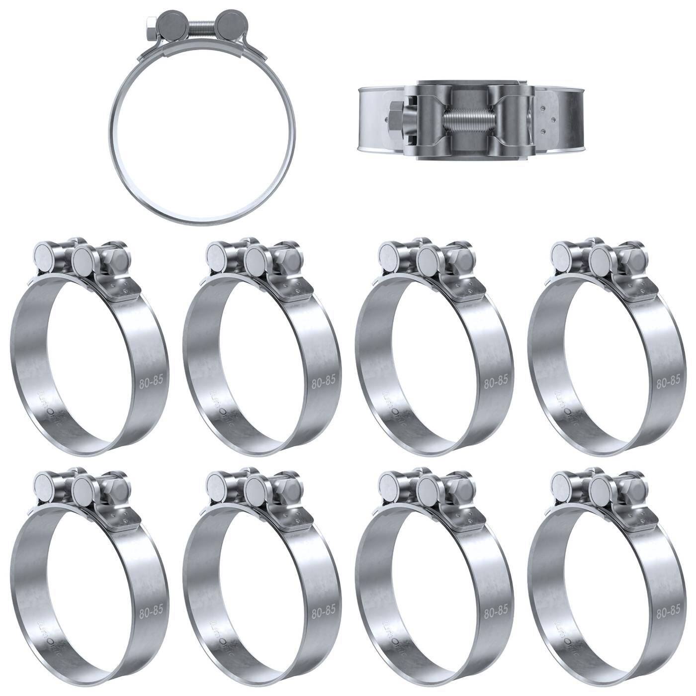 10x Lumonic Gelenkbolzenschelle 80-85mm  Auspuffschelle für Bau PKW LKW