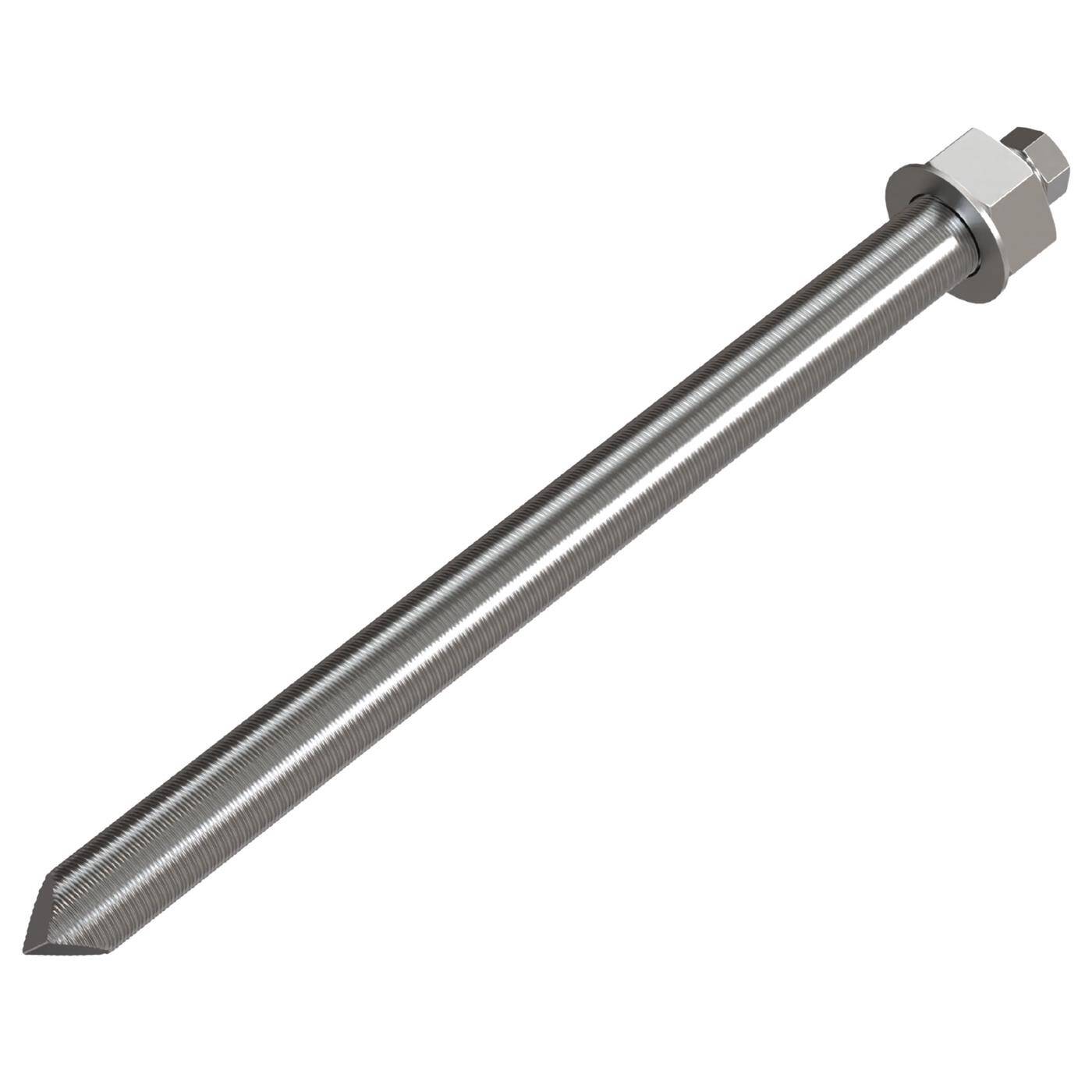 Lumonic Ankerstange M16 x 230 Verzinkt I Zur Verwendung als Keilanker, Metalldübel, Bolzenanker, Blitzdübel I Für verschiedene Arten Durchsteckmontagen