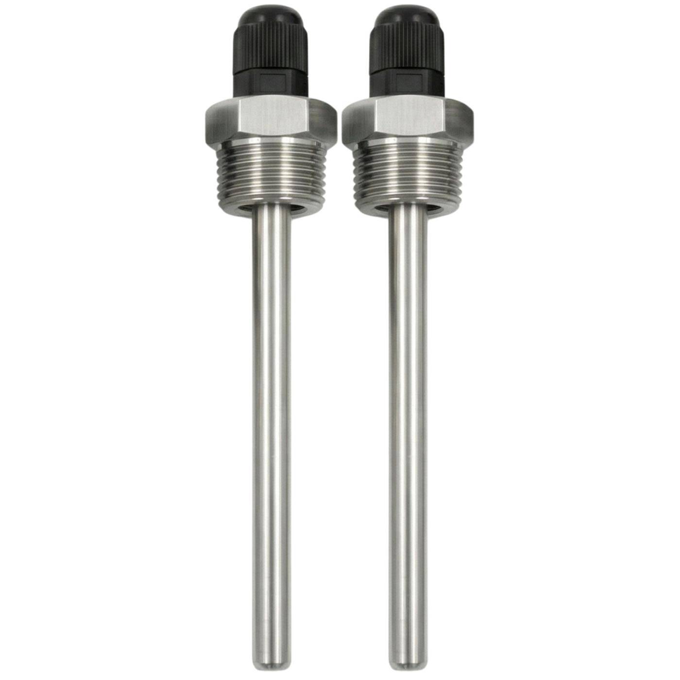 Lumonic Set of 2 immersion sleeves V2A stainless steel 3/4 inch | 150mm Installation length | Perfect fit for 6mm temperature sensors | for buffer storage, heating, solar + smart home