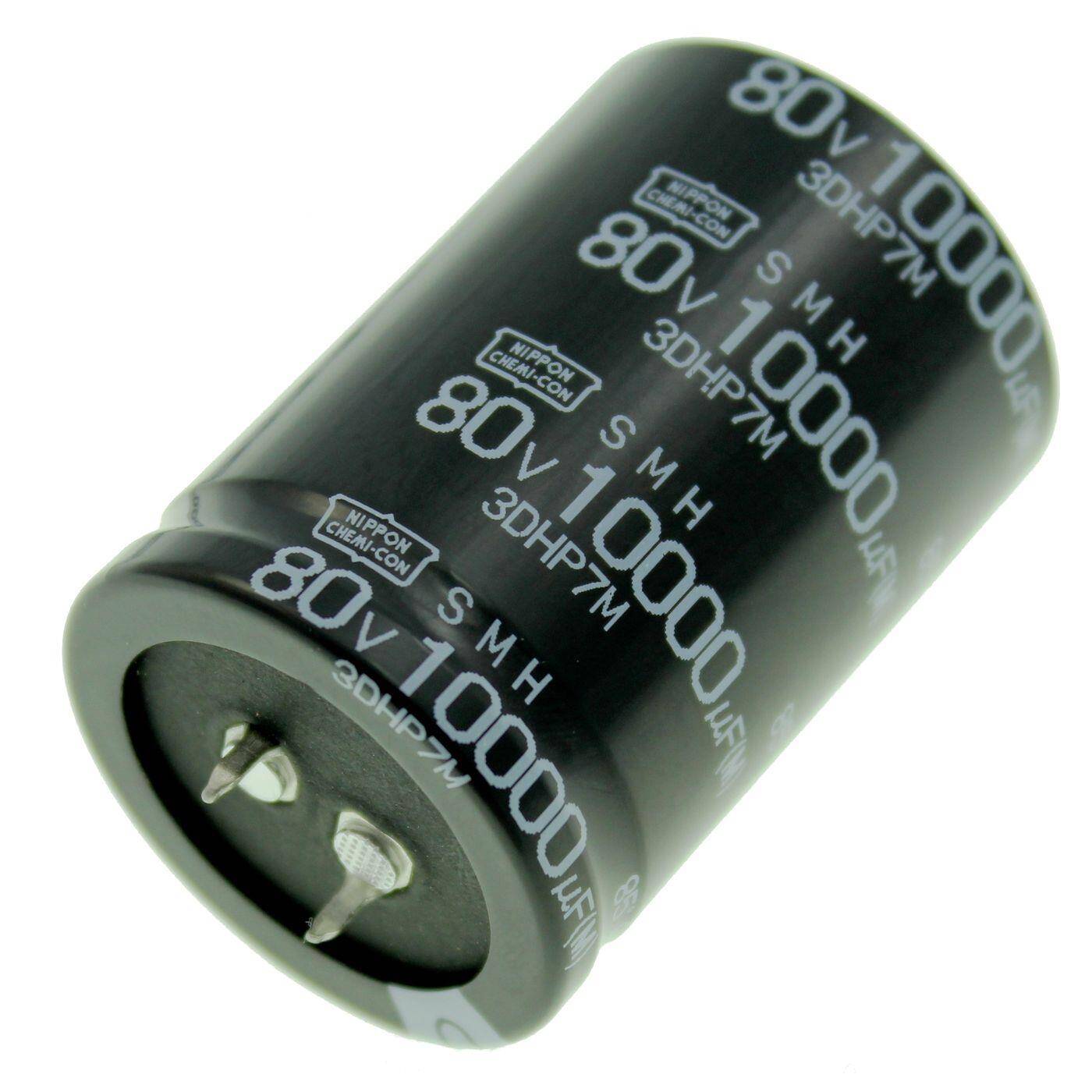 Snap-In Elko Kondensator 10000µF 80V | Elektrolytkondensator bis zu einer Temperatur von 85°C | 35x50mm | 10000uF ESMH800VSN103MA50S United Chemi-Con