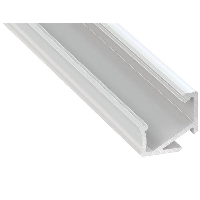 1m LED Profil H Weiß 17x17mm Aluminium 30° 60° Eckprofil für 12mm LED Streifen