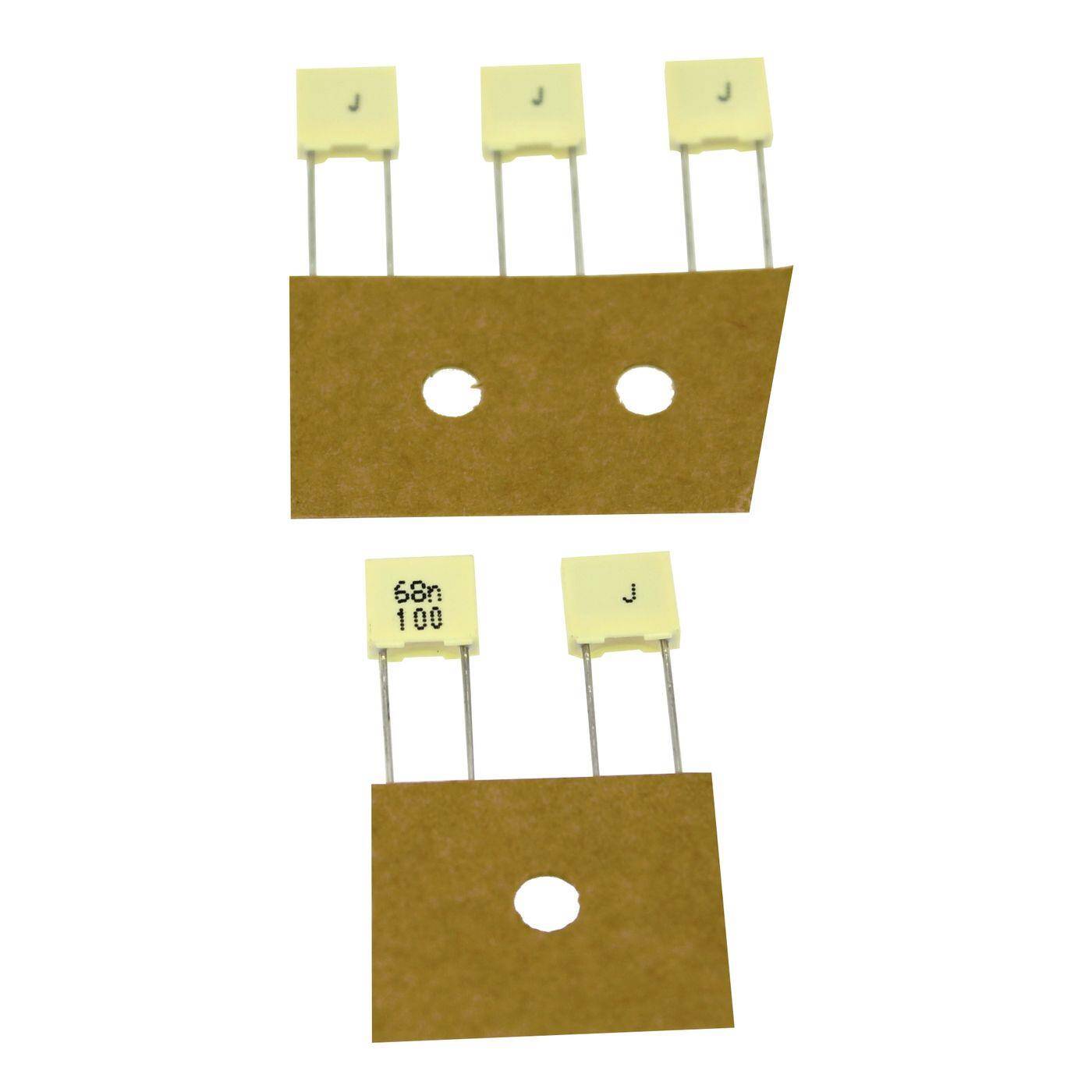 Arcotronics MKT Foil Capacitor | 0,068µF 100V DC I 2-Pin Connection I 2-Pin I 0,068uF, 68nF I Capacitor for crossover networks of loudspeakers or for interference suppression of electrical devices