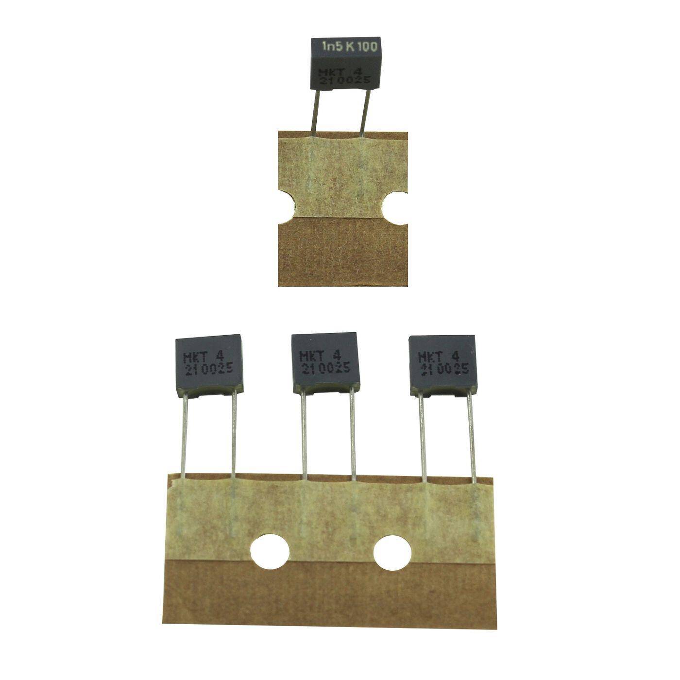 Arcotronics MKT Foil Capacitor | 0,0015µF 100V DC I 2-Pin Connection I 2-Pin I 0,0015uF, 1,5nF I Capacitor for crossover networks of loudspeakers or for interference suppression of electrical devices