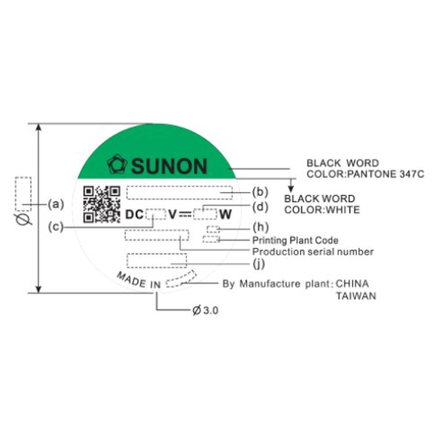 Lüfter 12V DC 1,42W 80x80x25mm 62,8m³/h 2900U/Min 62,8m³/h Sunon EE80251S21000U999