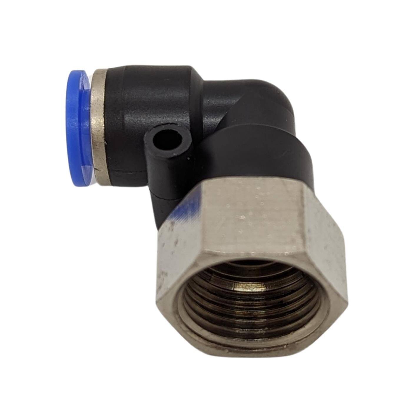 PU Schlauch 90° Steckverbinder Fitting mit Innengewinde 8mm*3/8Zoll Winkel-Verbinder L-Steckverbinder pneumatischer Steckverbinder Fitting Druckluft & Automatisierung
