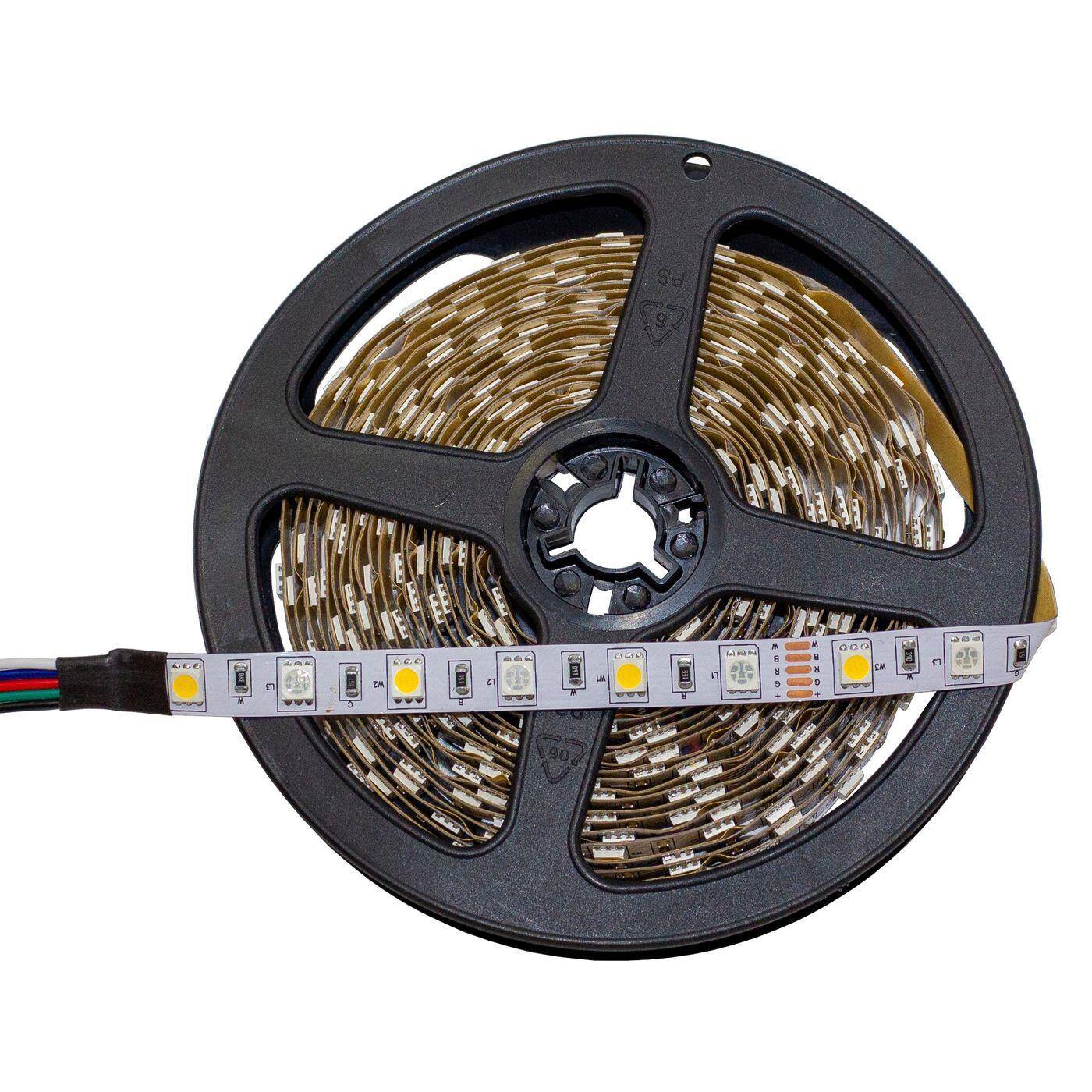 5m (500cm) RGBW 6000K LED Strip Tape Bar 12V IP20 300LEDs 60LED/m SMD5050