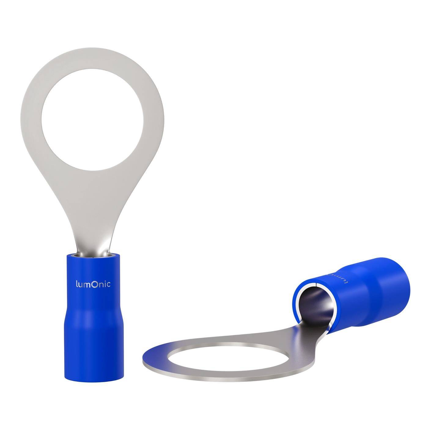 Lumonic 25x Ring cable lug 1,5-2,5mm² Partially insulated | M8 | Tinned copper | Secure cable connection without soldering | Set, crimp cable lug, crimp connector, eyelet | Motor vehicle, mechanical engineering, motorhome, battery