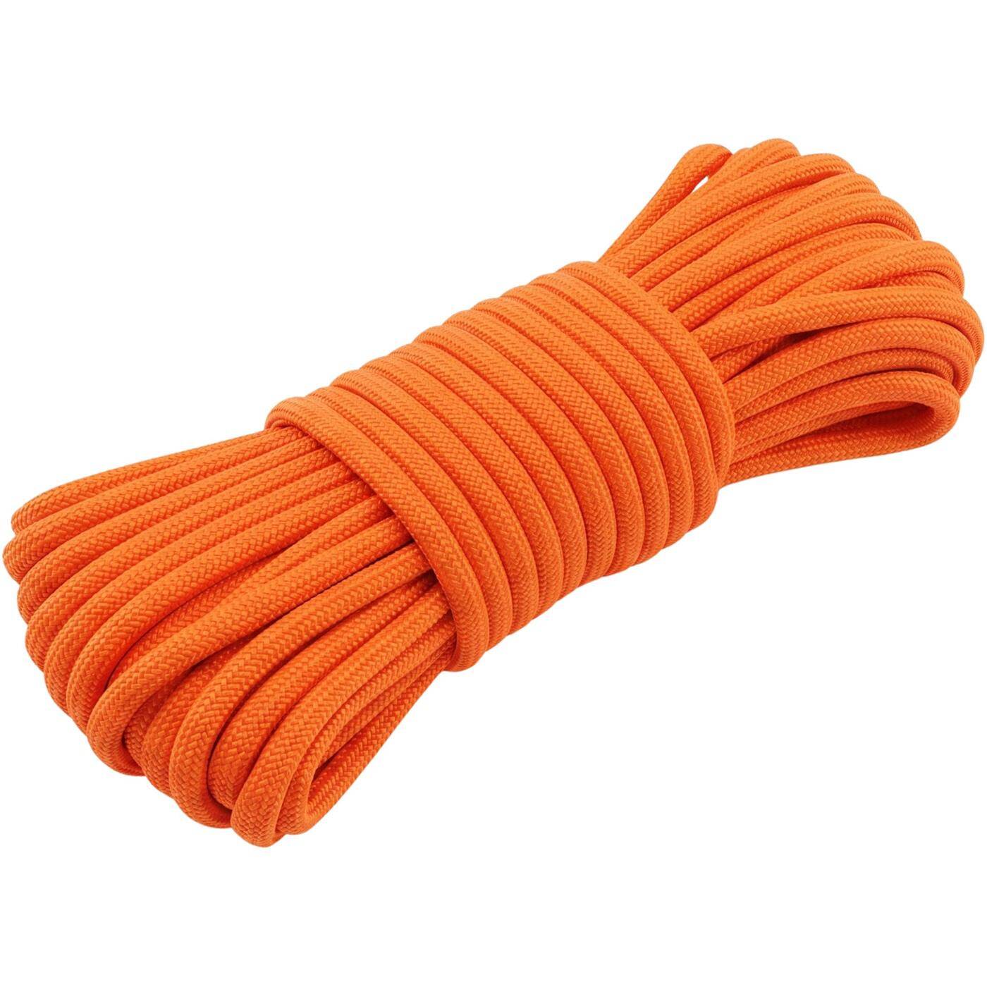 Lumonic 30m Paracord 4mm Orange | 100% nylon | 7 cores, 32 strand sheath | Max. 125 kg load capacity | dog leash, bracelet, outdoor, bushcraft, tent cord