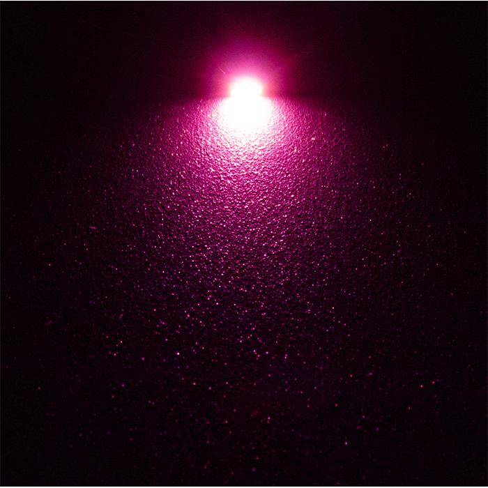 10x Superhelle LEDs SMD 0603 pink mit Kupferlackdraht 20cm + 12V Vorwiderstand