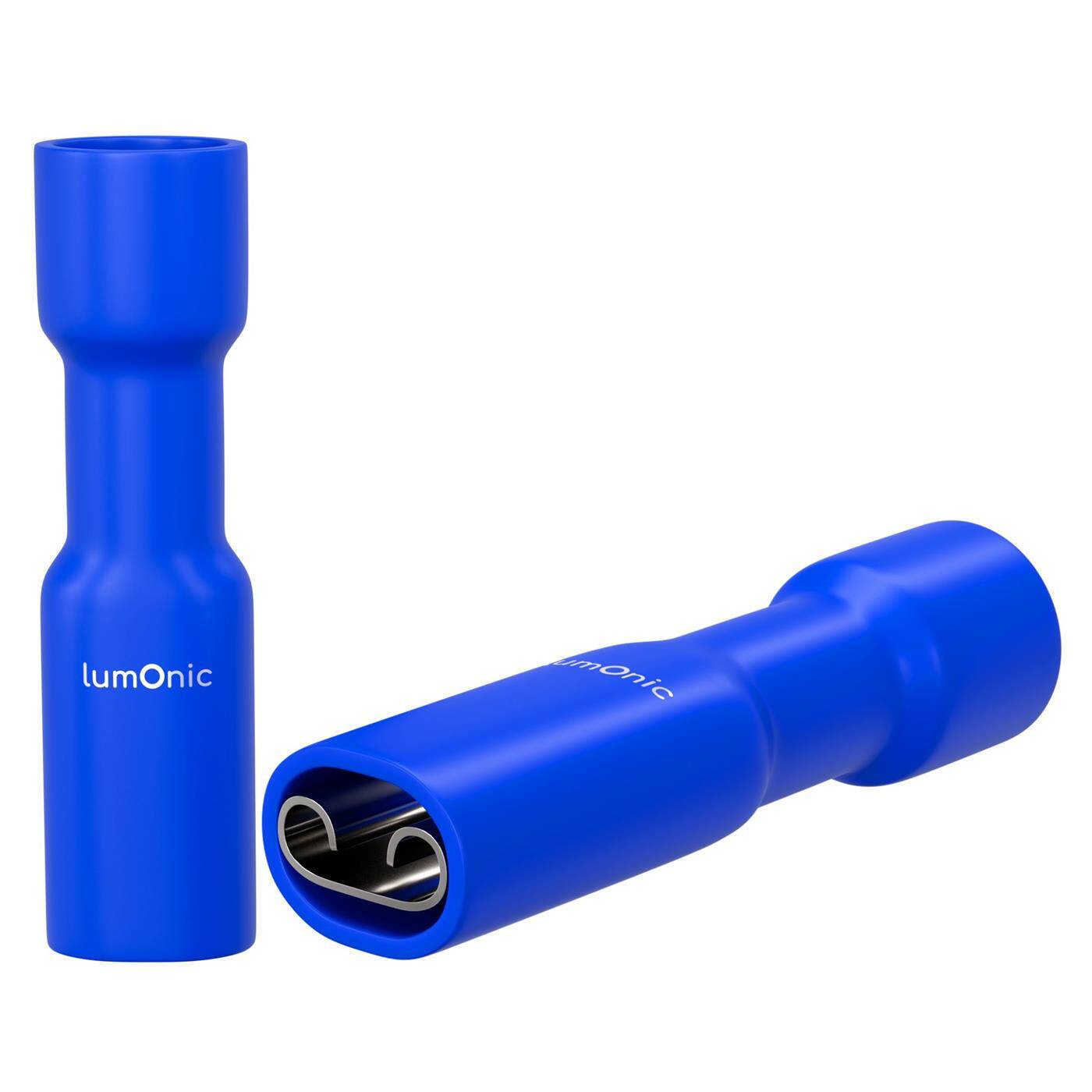 Lumonic 25x Flat receptacle 1,5-2,5mm²  | for flat plug 0,8 x 2,8mm | Fully insulated | Cable connector without soldering | Tin-plated brass cable lug | Automotive, mechanical engineering