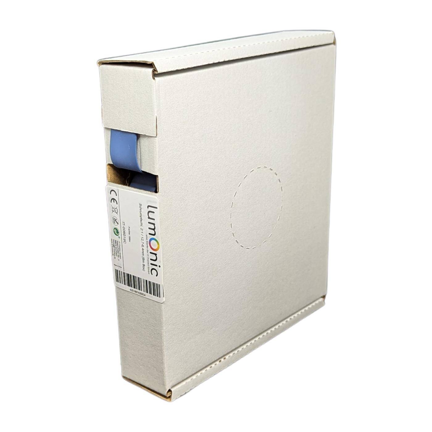 6m Schrumpfschlauch Box 2:1 12,7 -> 6,4mm Blau Flexibel 6m Schrumpfschlauch Box 2:1 12,7 -> 6,4mm Blau Flexibel