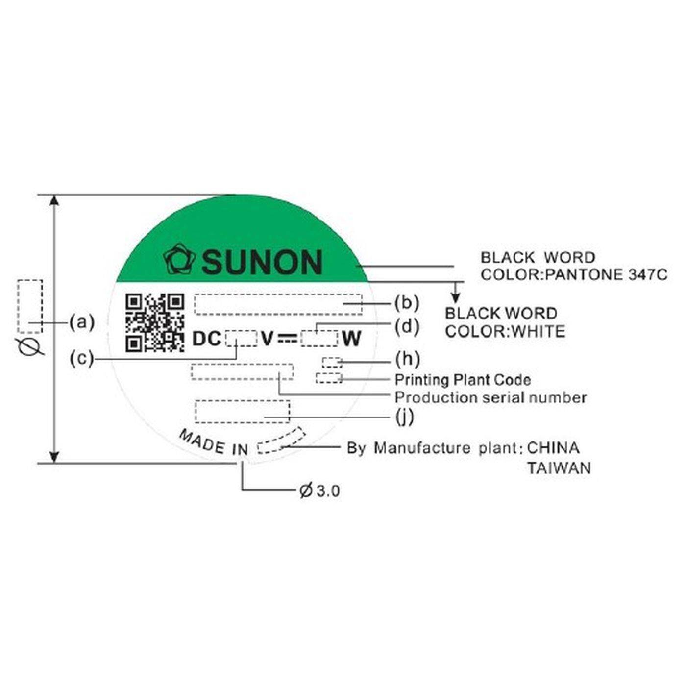 Fan 24V DC 1,44W 92x92x25mm 87,5m³/h 3000U/Min 87,5m³/h Sunon EF92252S11000UA99