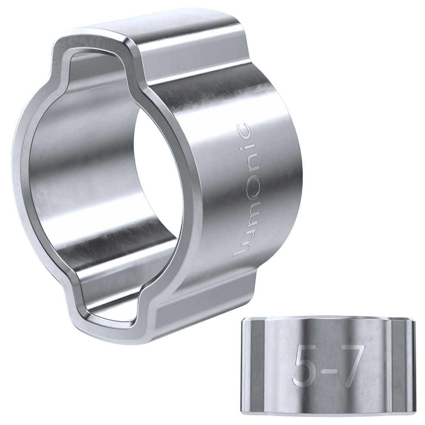 Lumonic I 2x 2-ear clip 5-7mm I Steel Galvanised I Two-ear clamp I Hose clamp I for Compressed air, Pipe systems, Garden, CAR