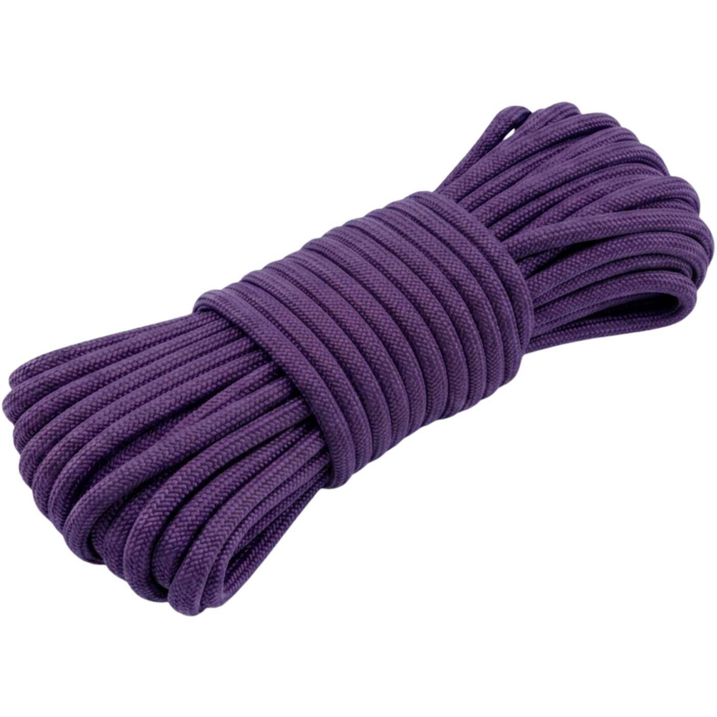 Lumonic 10m Paracord 4mm Violet | 100% nylon | 7 cores, 32 strand sheath | Max. 125 kg load capacity | dog leash, bracelet, outdoor, bushcraft, tent cord
