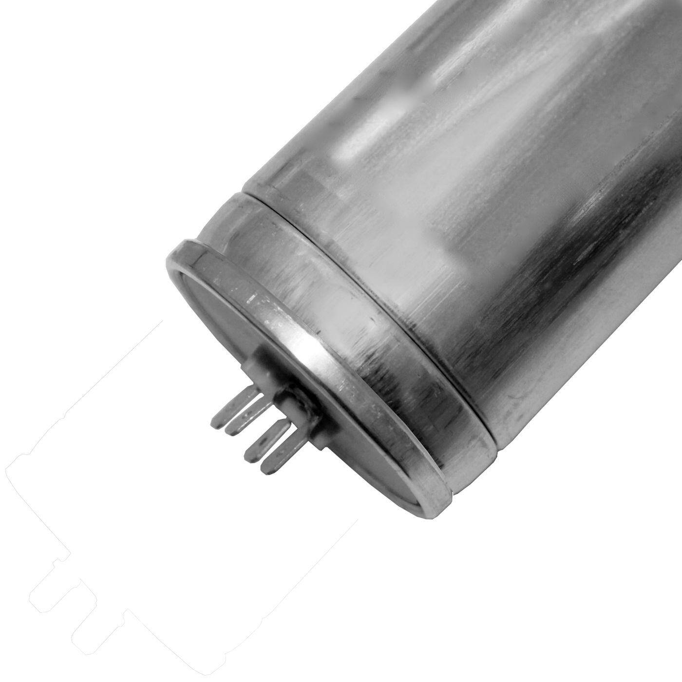 Lumonic Anlaufkondensator Hydra MKP-500 80-A inkl. Stecker 6,3x0,8mm | Motorkondensator 80µF 420V 60x143mm I Kondensator mit hochwertigem Metallgehäuse