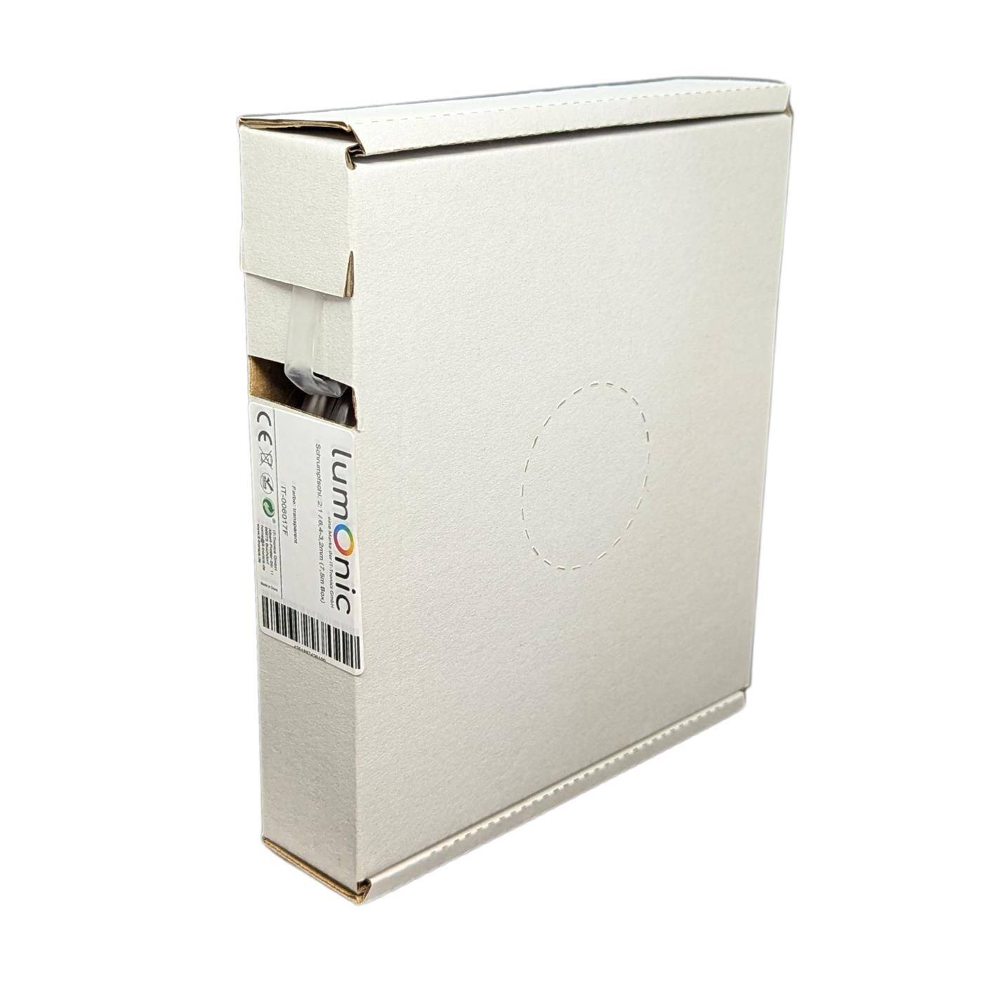 7,5m Schrumpfschlauch Box 2:1 6,4 -> 3,2mm Transparent Flexibel