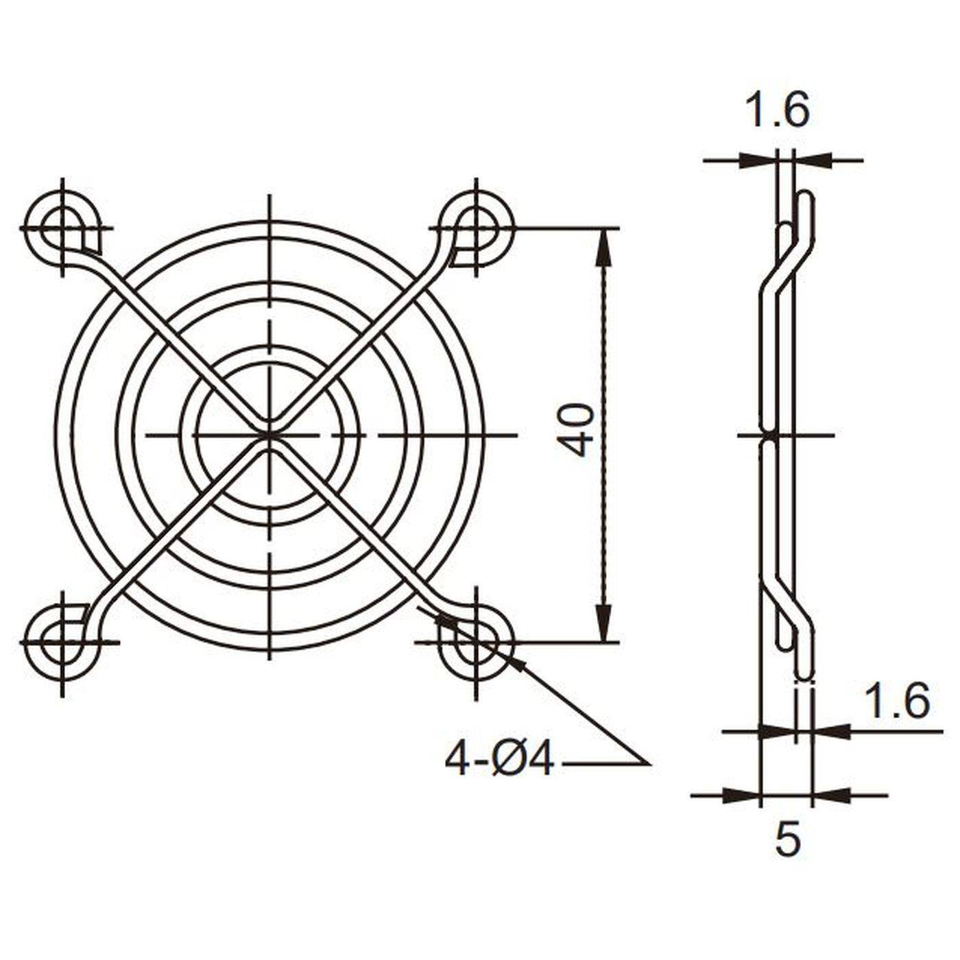 Lüftergitter 50x50mm für Axiallüfter 50x50x10mm 50x50x15mm Lüftergitter 50x50mm für Axiallüfter 50x50x10mm 50x50x15mm