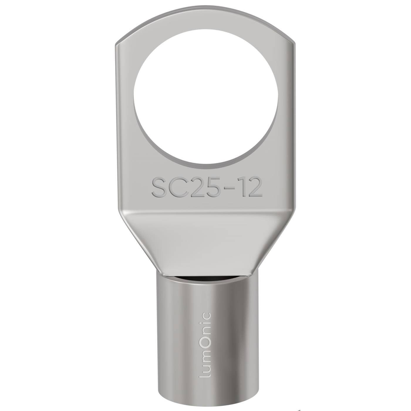 10x Rohrkabelschuh blank 25mm² Lochdurchmesser M12 SC25-12 Ringzunge Kupfer verzinnt