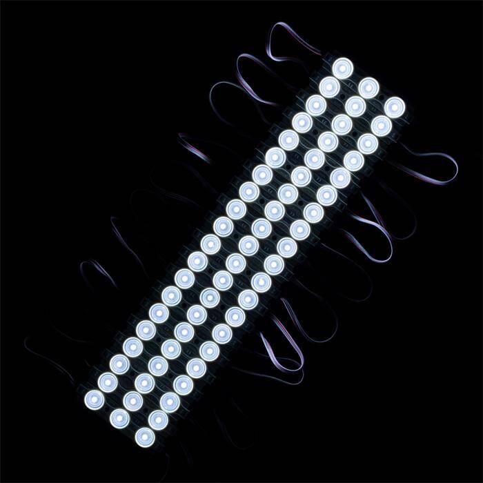 LED Modul Kette Kalt Weiß 12000K 12V 1,5W 125mA IP65 3x LED pro Modul 88,5x17,5mm