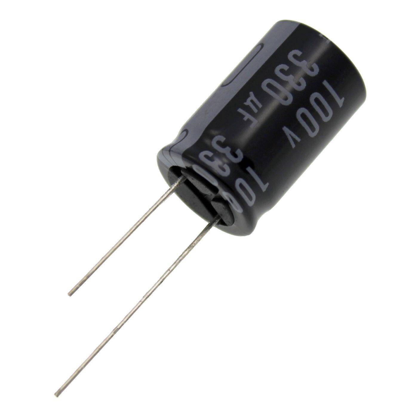 Elko Kondensator Radial 330µF 100V | Elektrolytkondensator bis zu einer Temperatur von 105°C | 16x25mm | 330uF EKE00JG333L00E Vishay