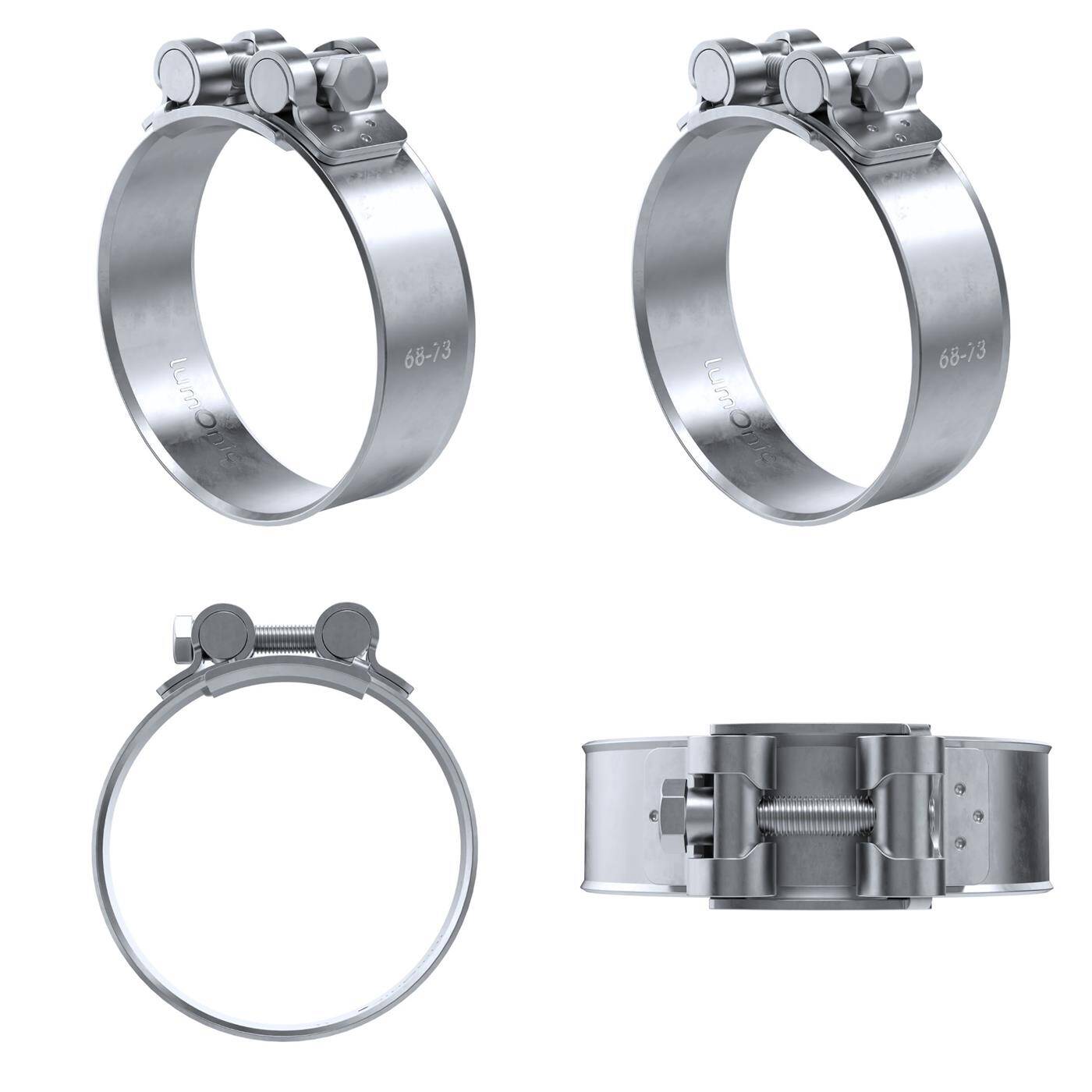4x Lumonic Gelenkbolzenschelle 68-73mm  Auspuffschelle für Bau PKW LKW
