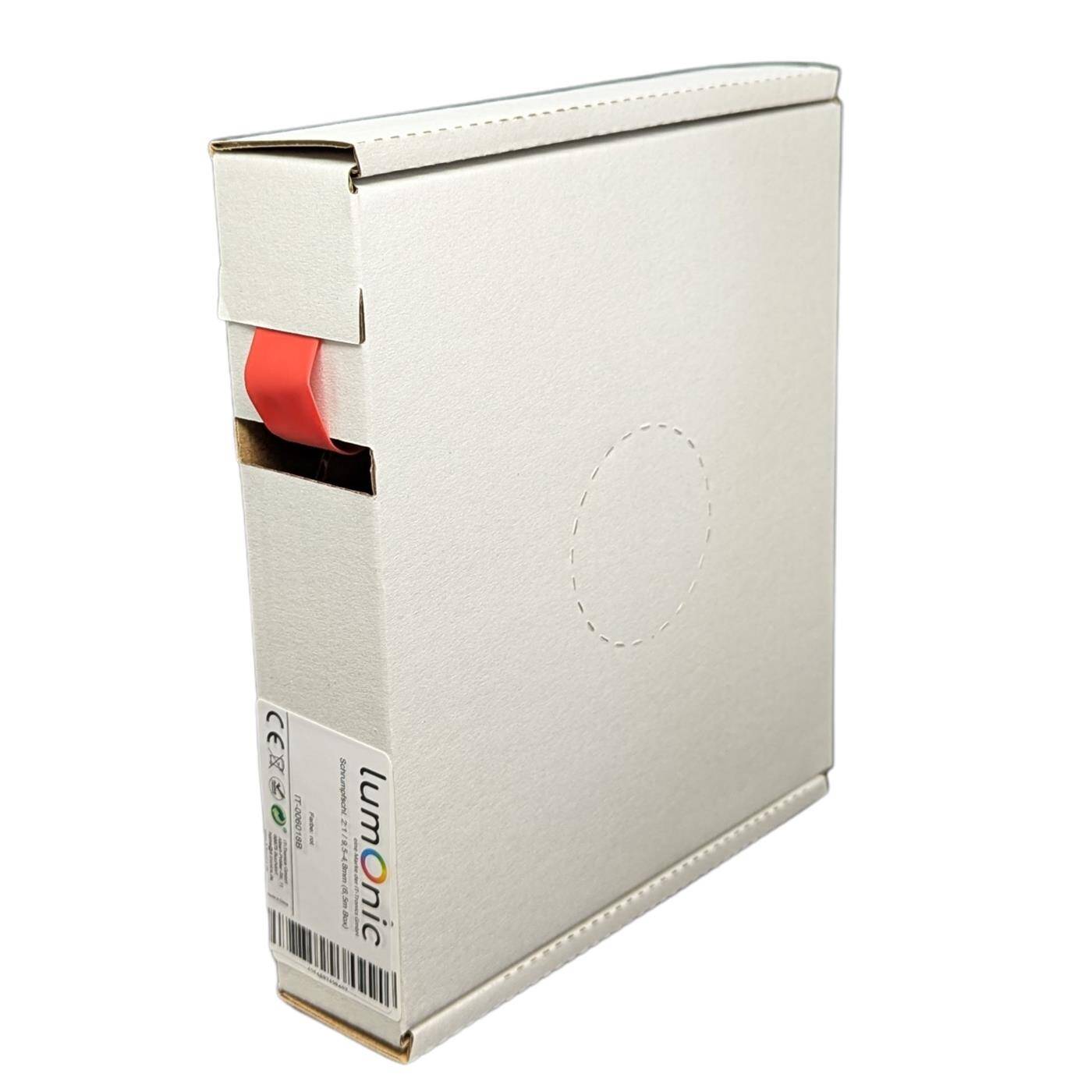 6,5m Heat shrink tubing Box 2:1 9,5 -> 4,8mm Red Flexible 6,5m Heat shrink tubing Box 2:1 9,5 -> 4,8mm Red Flexible