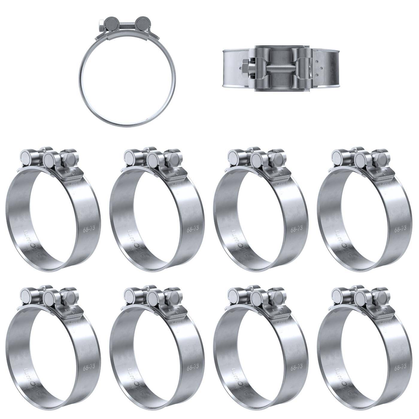 10x Lumonic Gelenkbolzenschelle 68-73mm  Auspuffschelle für Bau PKW LKW