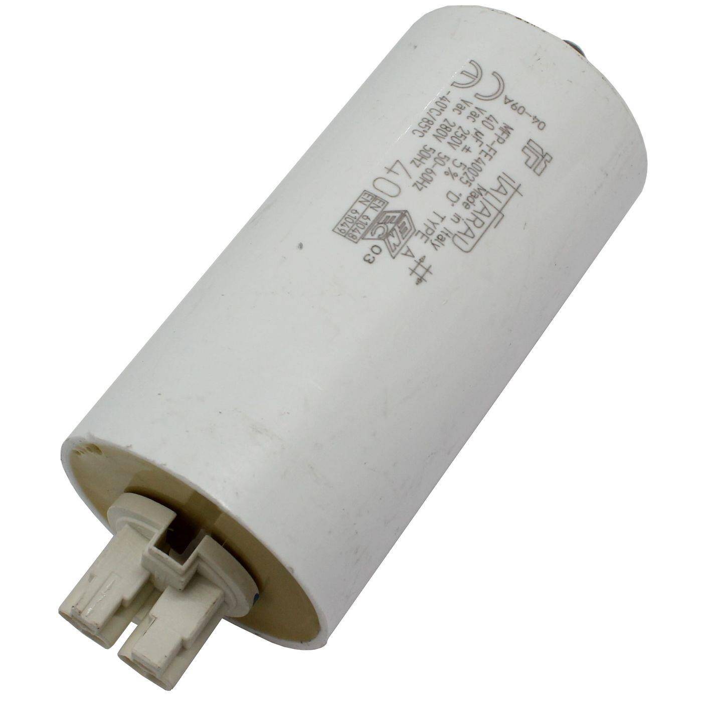 Kondensator 40µF 250V 45x116mm Push-In Italfarad 40uF